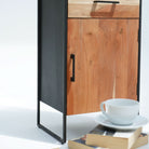VILLENEUVE WOODEN GLASS DOOR CABINET - Art and craft furniture