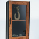 VILLENEUVE WOODEN GLASS DOOR CABINET - Art and craft furniture