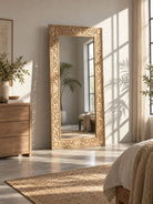 Vinecraft Carving Frame Mirror - Art and craft furniture