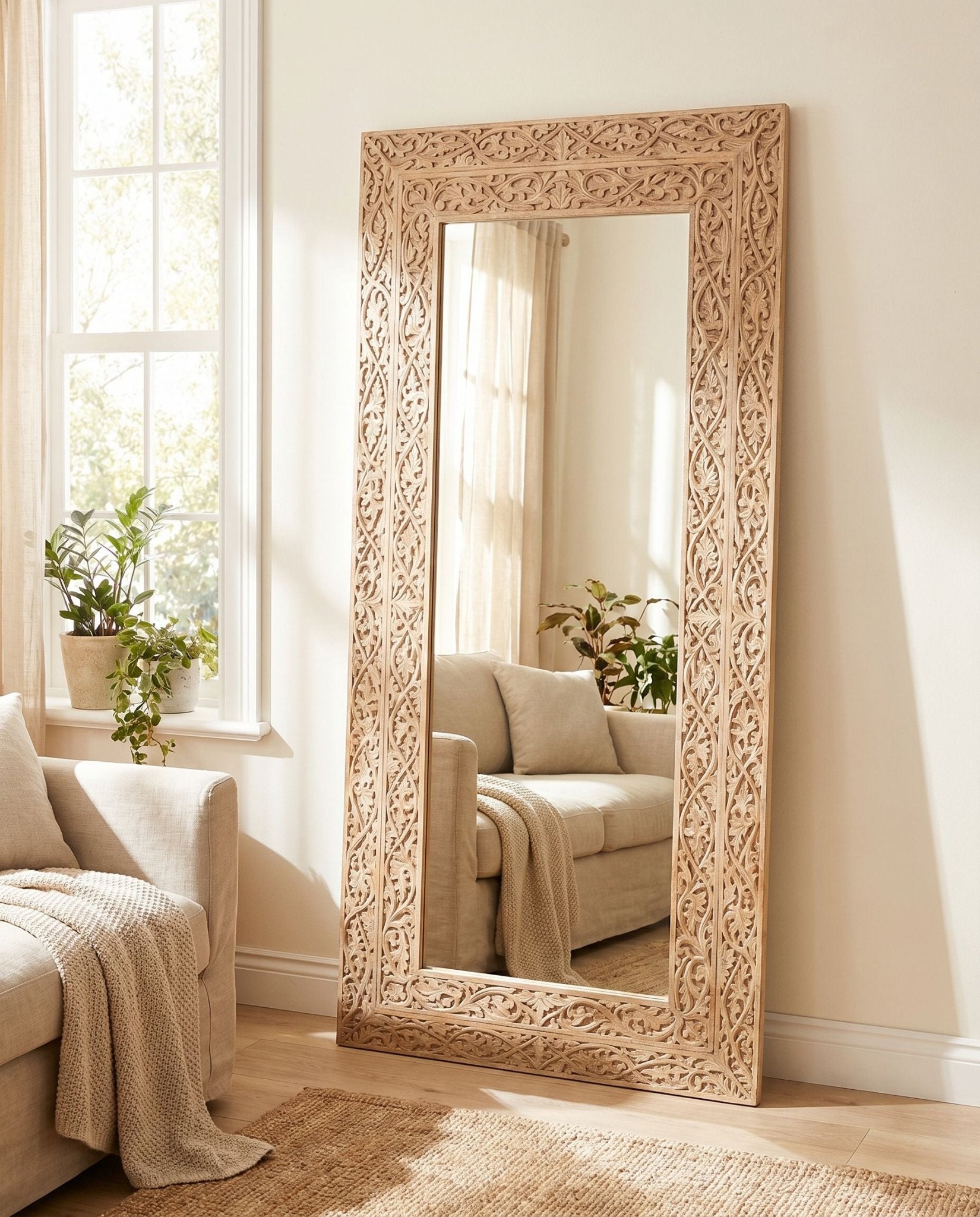 VINECRAFT CARVING MIRROR FRAME - Art and craft furniture