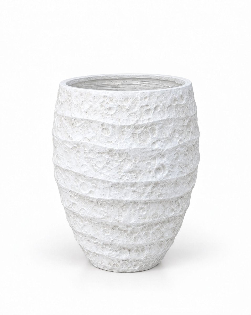 Volcanic Off White Texture Planter - Art and craft furniture