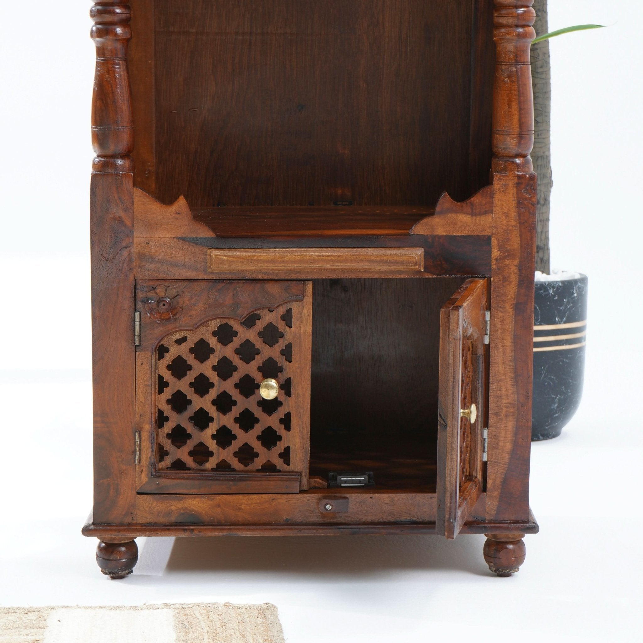 WDN TWO DOOR & ONE SLIDING TRAY TEMPLE - Art and craft furniture