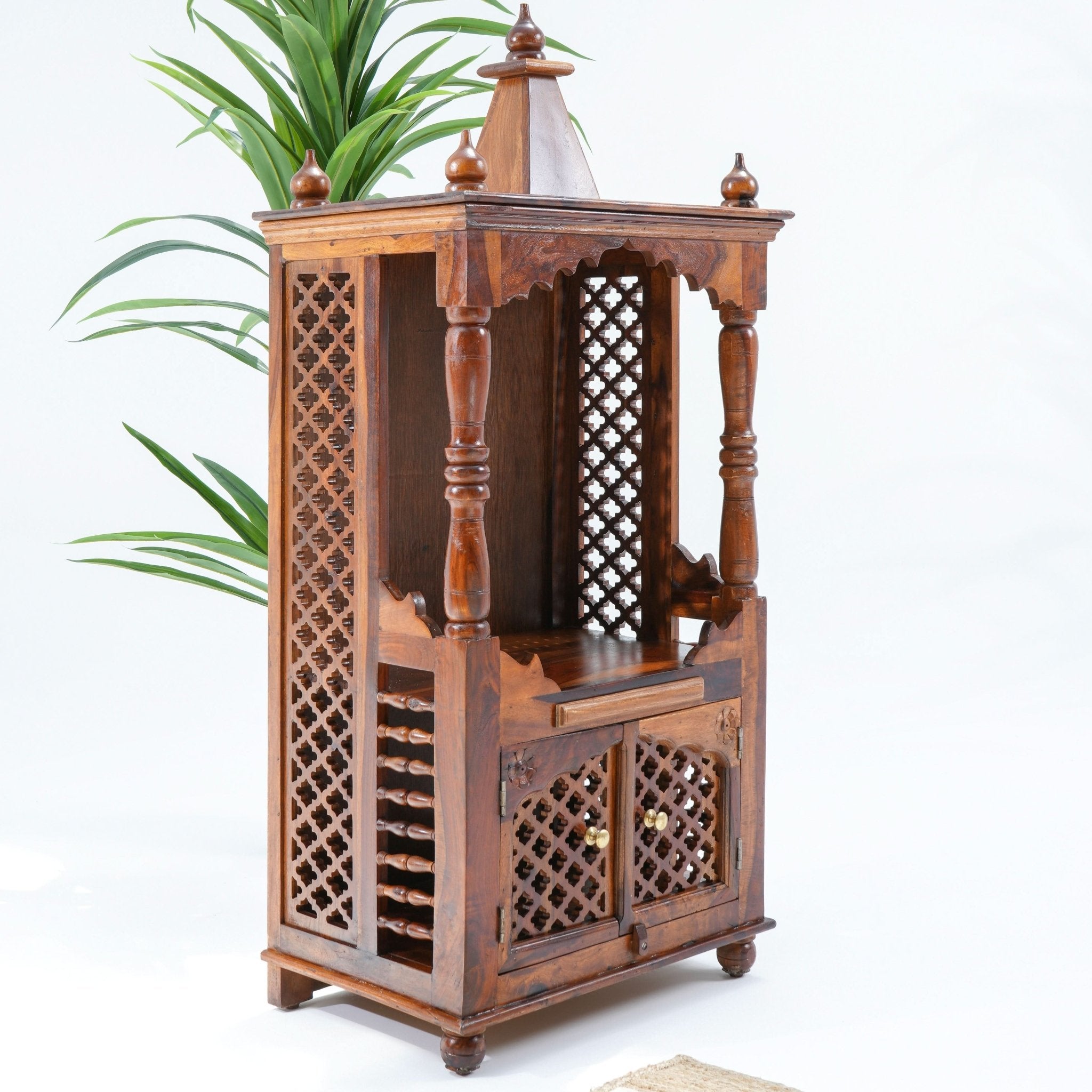 WDN TWO DOOR & ONE SLIDING TRAY TEMPLE - Art and craft furniture
