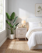 Whispering Two Drawer Bedside Table - Art and craft furniture