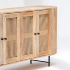 WINDSOR CANE FOUR DOOR SIDEBOARD - Art and craft furniture
