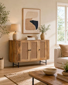 Windsor Cane Three Door Sideboard - Art and craft furniture