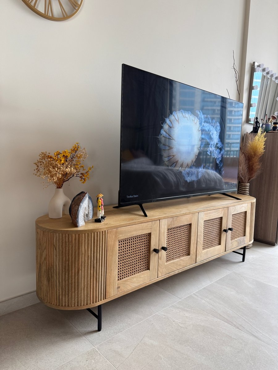 Windsor Four Cane Door TV Stand - Art and craft furniture