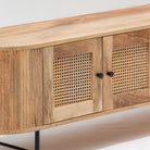 WINDSOR FOUR CANE DOOR TV STAND - Art and craft furniture