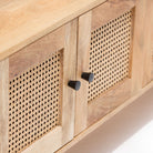 WINDSOR FOUR CANE DOOR TV STAND - Art and craft furniture