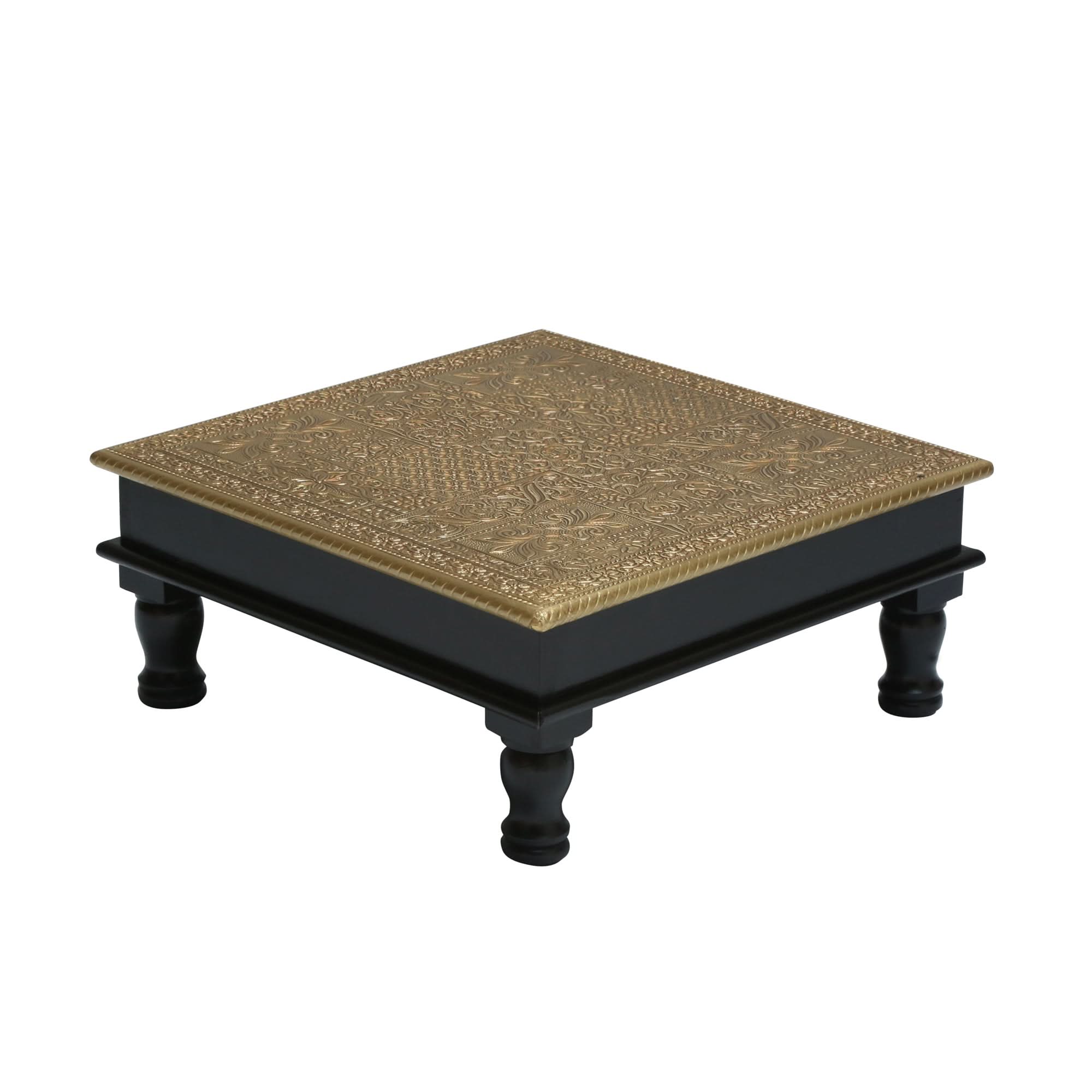 WOODEN BAJOT BRASS FTD - Art and craft furniture