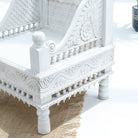 WOODEN CARVED SINGLE SEATER SOFA - Art and craft furniture