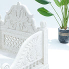 WOODEN CARVING SINGLE SEATER SOFA - Art and craft furniture