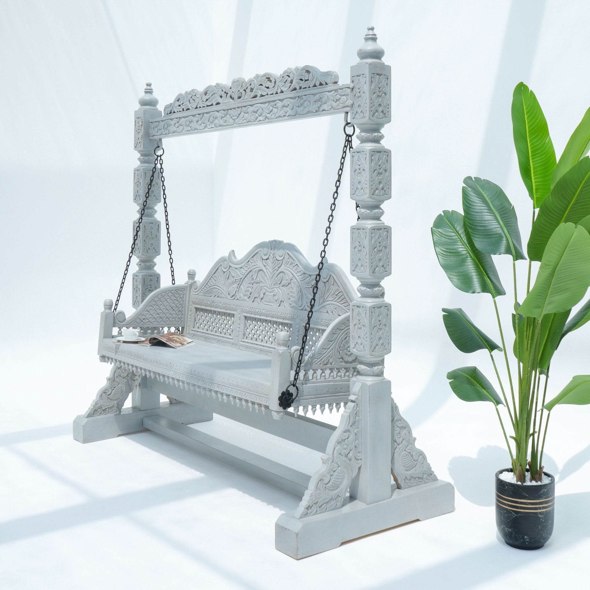 Wooden Carving Swing - Art and craft furniture