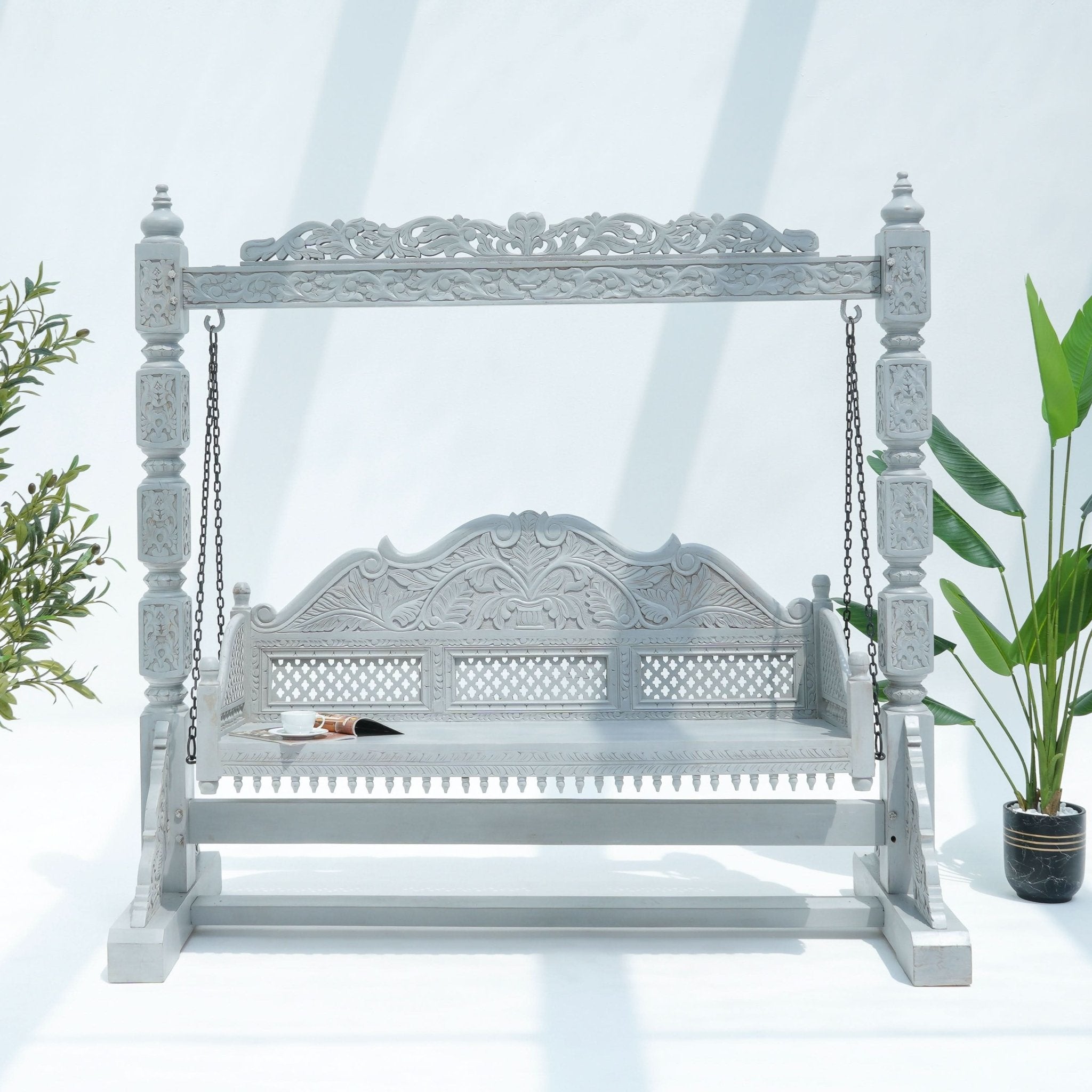 Wooden Carving Swing - Art and craft furniture