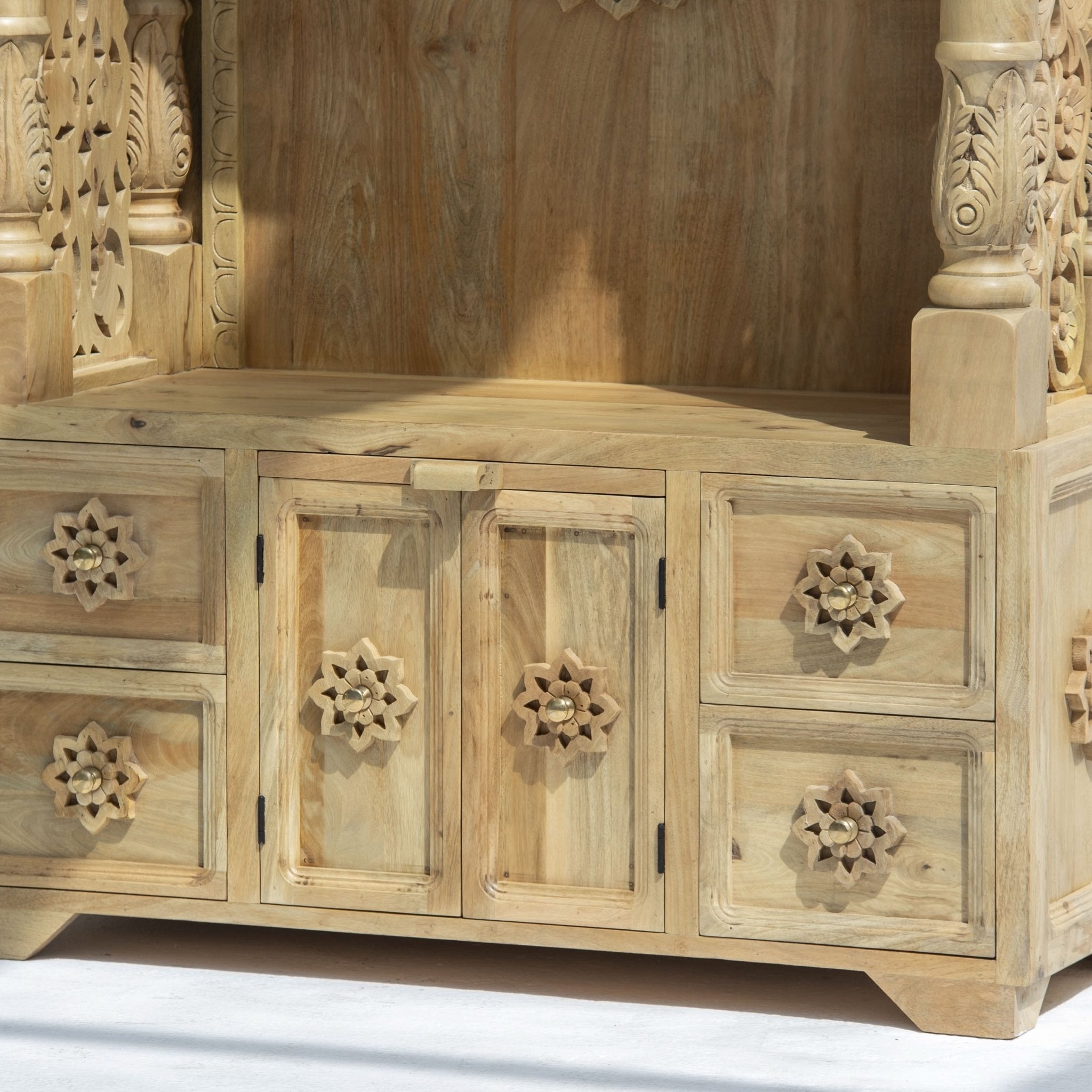 WOODEN CARVING TEMPLE - Art and craft furniture