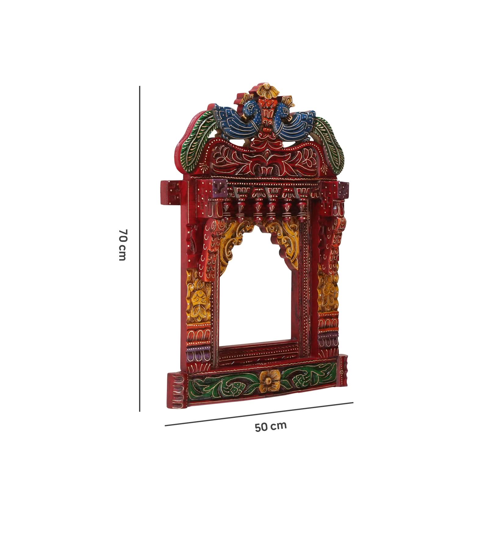 WOODEN JHAROKHA PEACOCK - Art and craft furniture