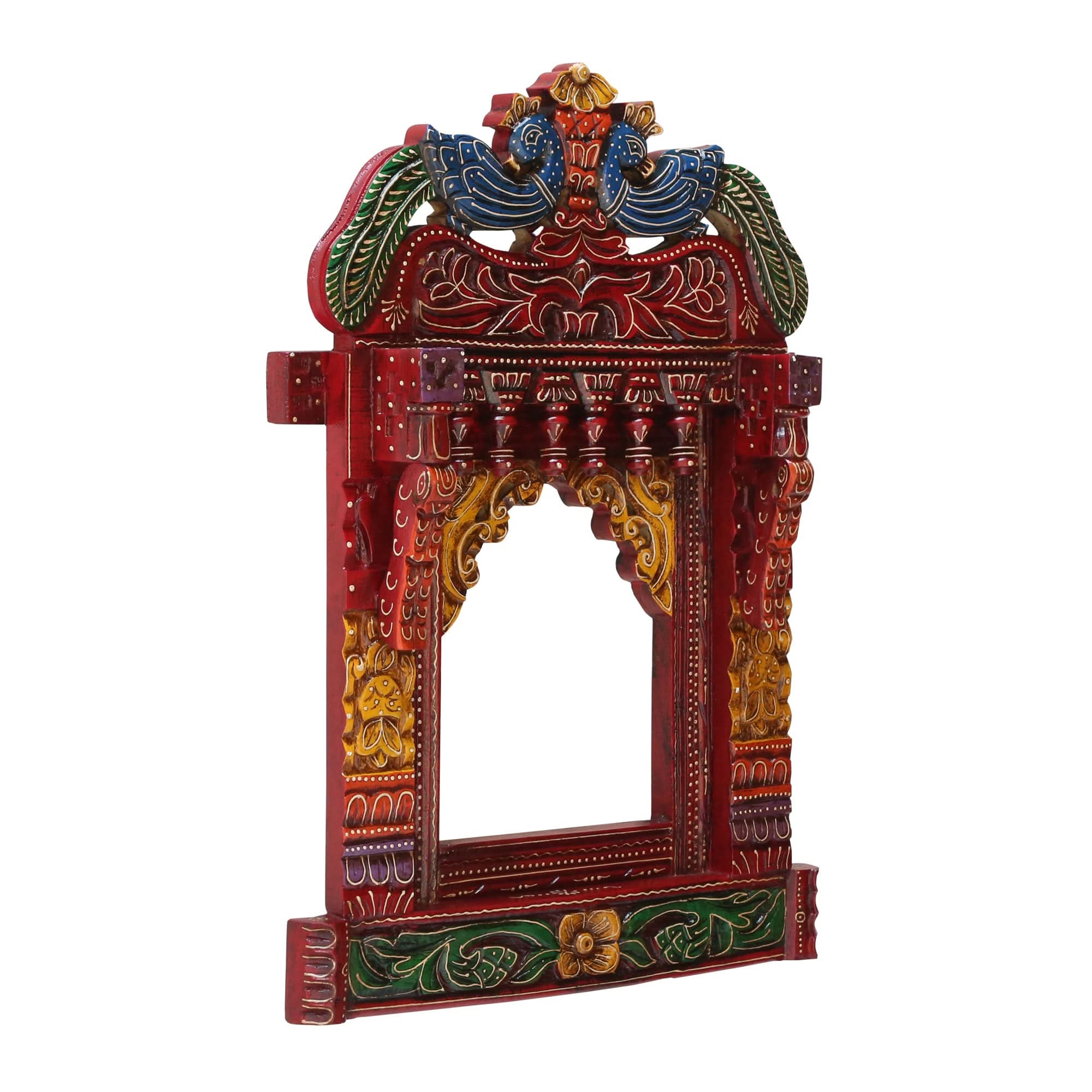 WOODEN JHAROKHA PEACOCK - Art and craft furniture