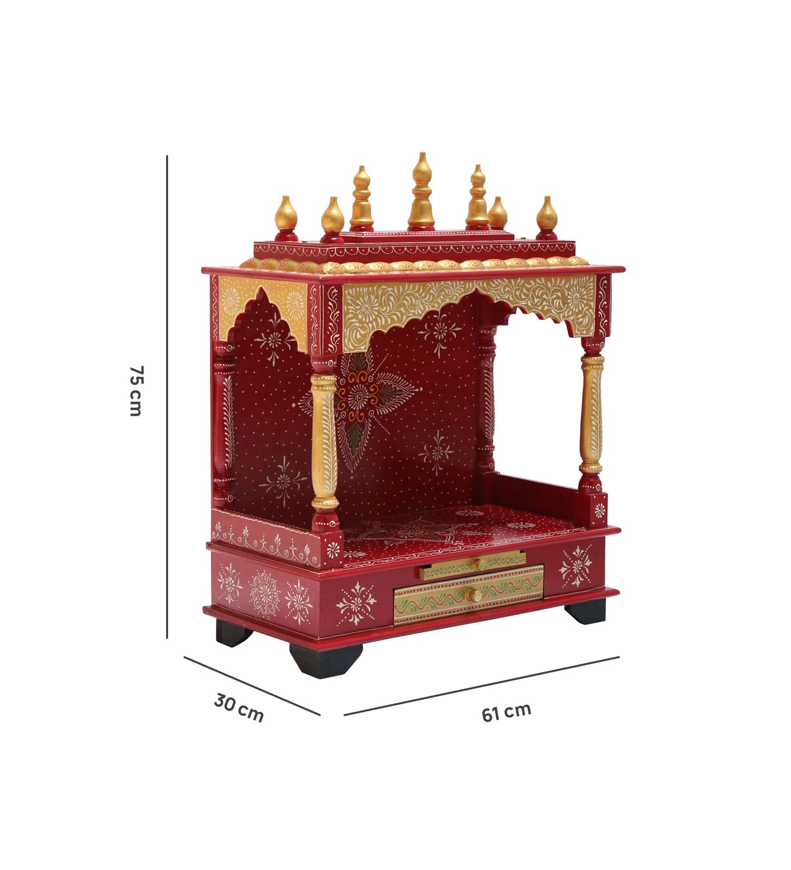 WOODEN SMALL PAINTING TEMPLE - Art and craft furniture