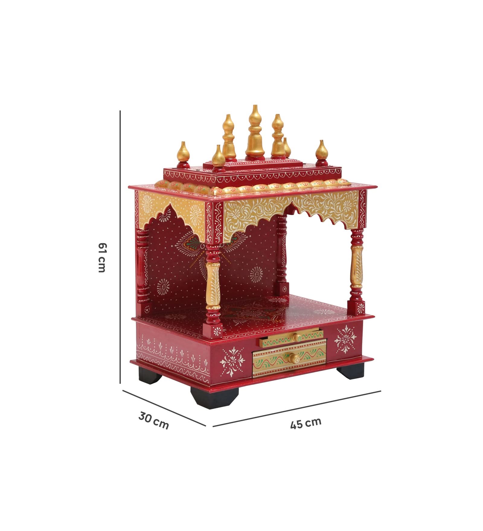 WOODEN SMALL PAINTING TEMPLE - Art and craft furniture