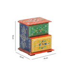 WOODEN STEP 2 DRAW MINI CHEST PAINTING - Art and craft furniture