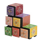 WOODEN THREE STEP CHEST OF DRAWER PAINTING - Art and craft furniture