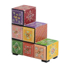 WOODEN THREE STEP CHEST OF DRAWER PAINTING - Art and craft furniture