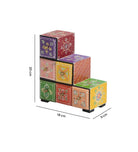 WOODEN THREE STEP CHEST OF DRAWER PAINTING - Art and craft furniture