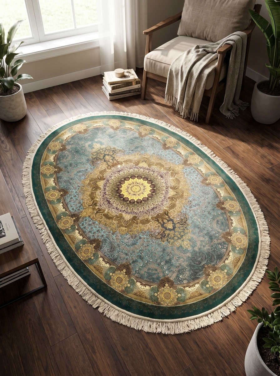 Yasaman Green Carpet - Art and craft furniture