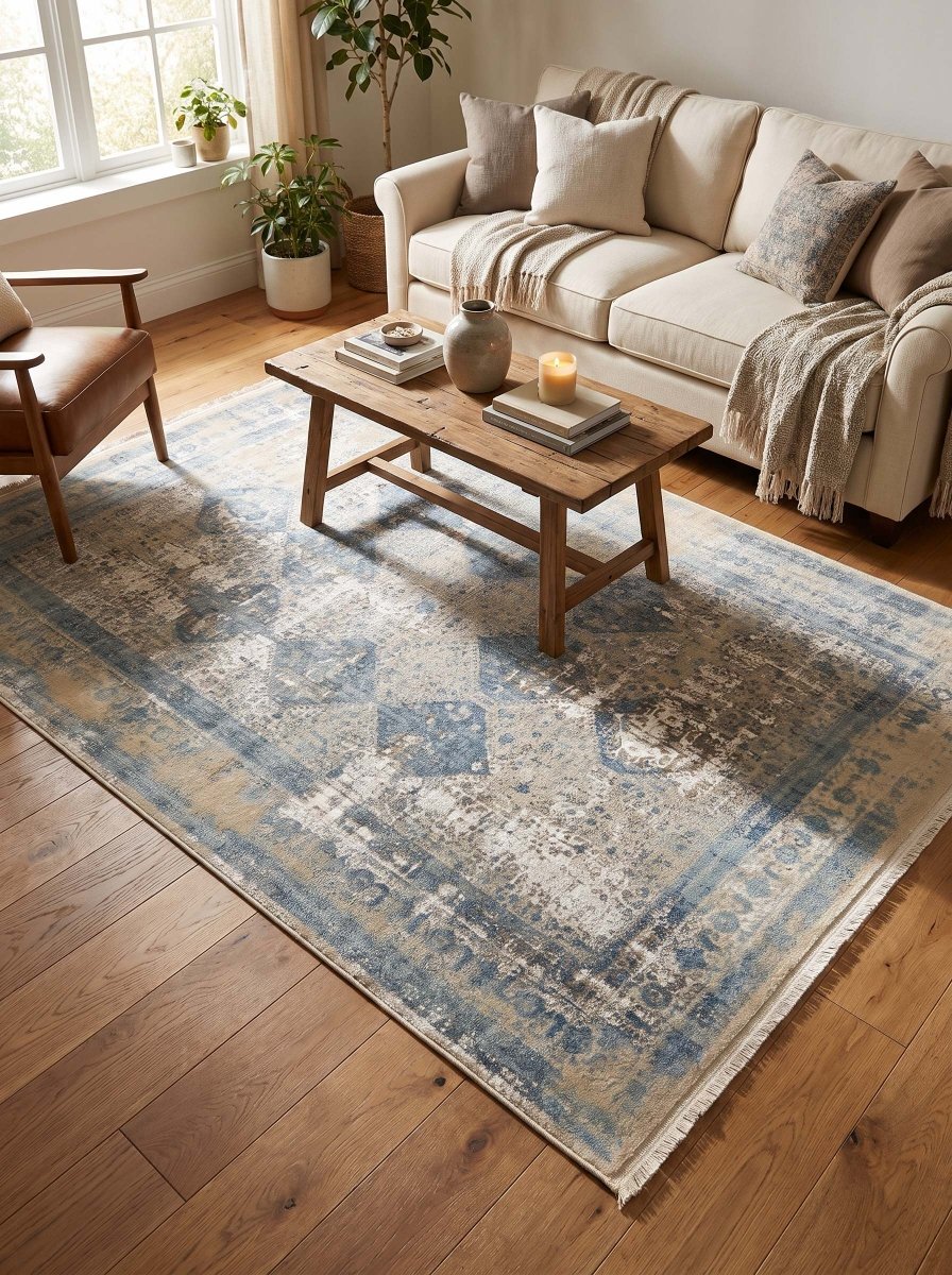 Zarafshan Nevy Blue Carpet - Art and craft furniture