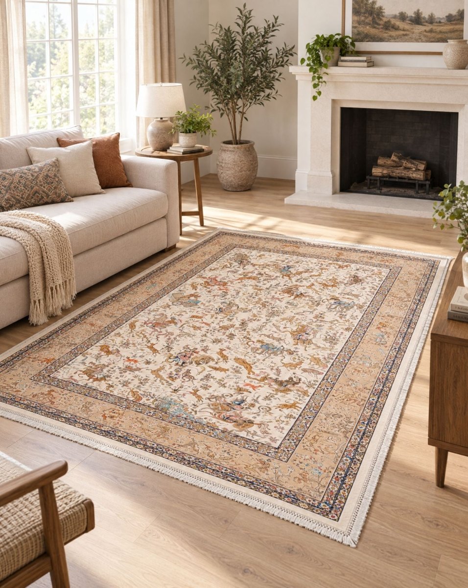 Zarrin Cream Color Carpet - Art and craft furniture