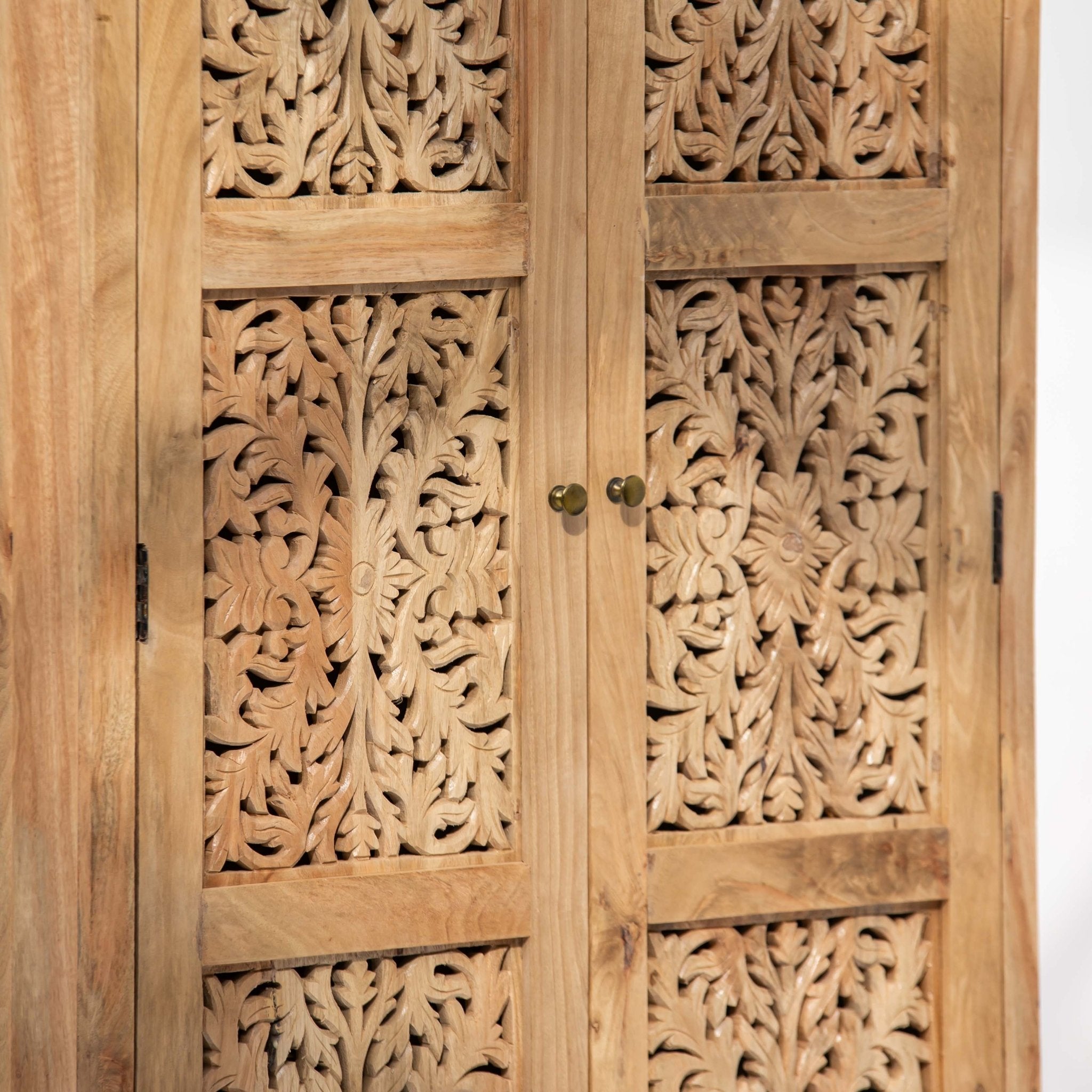 ZENVIA WOODEN CARWING TWO DOOR CABINET - Art and craft furniture