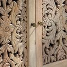 ZENVIA WOODEN TWO DOOR CARVING SIDEBOARD - Art and craft furniture