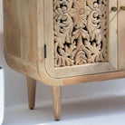 ZENVIA WOODEN TWO DOOR CARVING SIDEBOARD - Art and craft furniture