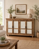 Zorena 4 Door Carwing Sideboard - Art and craft furniture