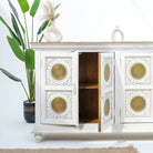 ZYARA FOUR DOOR BRASS FTD SIDEBOARD - Art and craft furniture