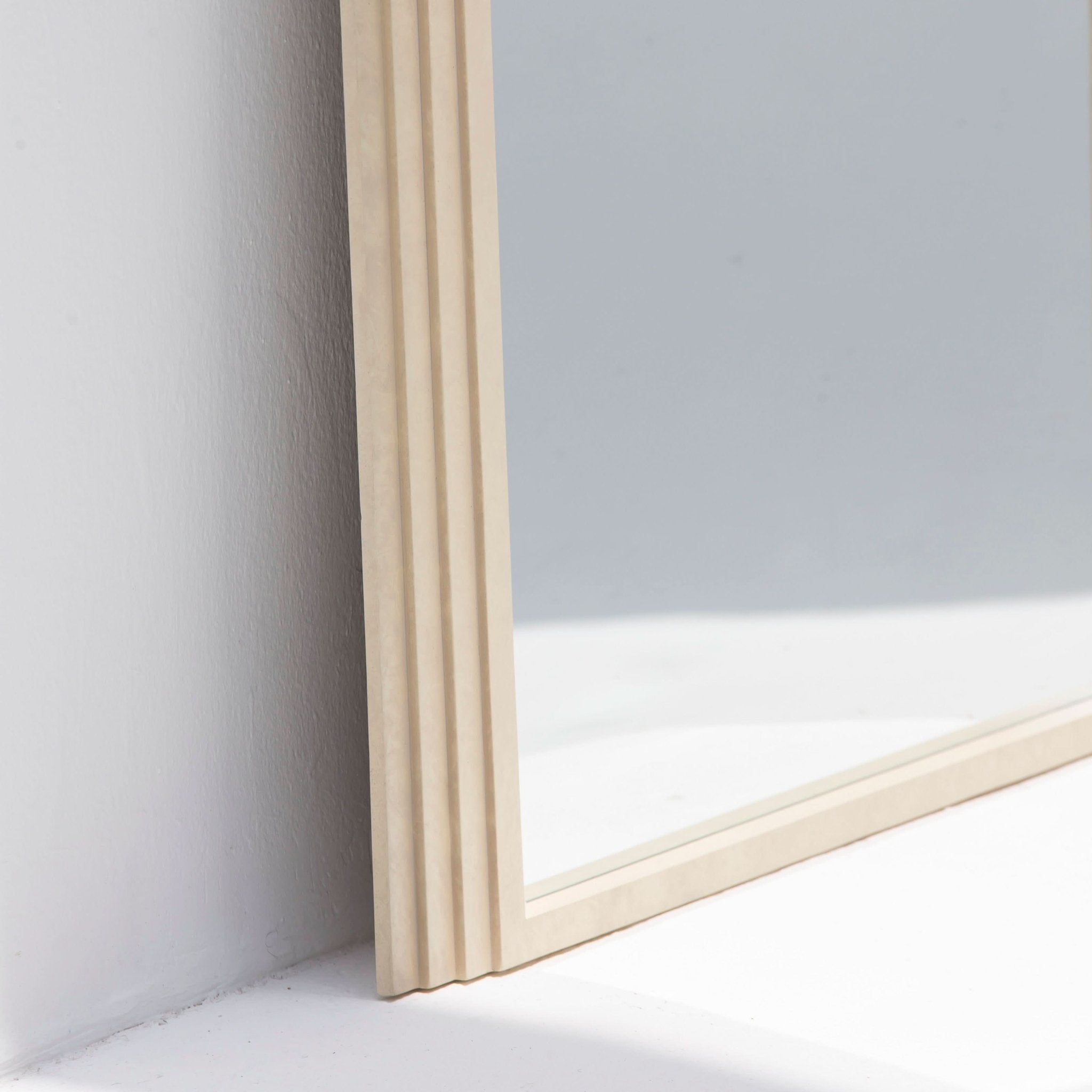 Zyra White MIrror Frame - Art and craft furniture
